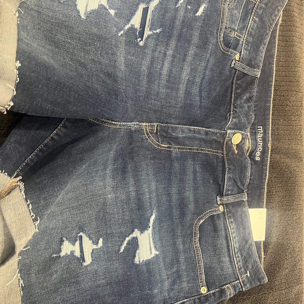 Maurices Dark Blue Jean Shorts